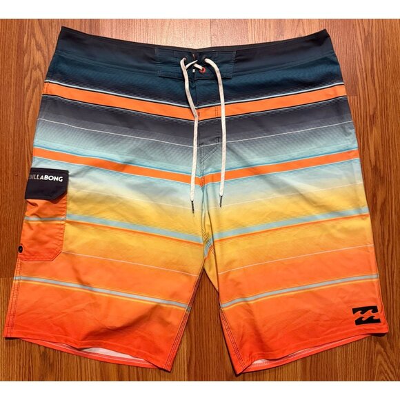 Billabong Platinum X All Day Board Shorts Mens 38 12" Colorblock Swim Trunks - Picture 1 of 7